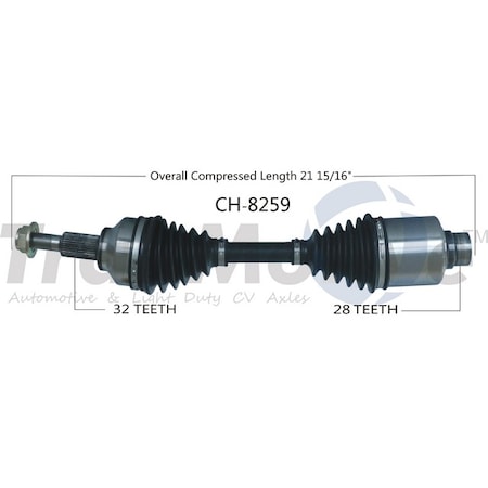 Surtrack Axle Cv Axle Shaft, Ch-8259 CH-8259
